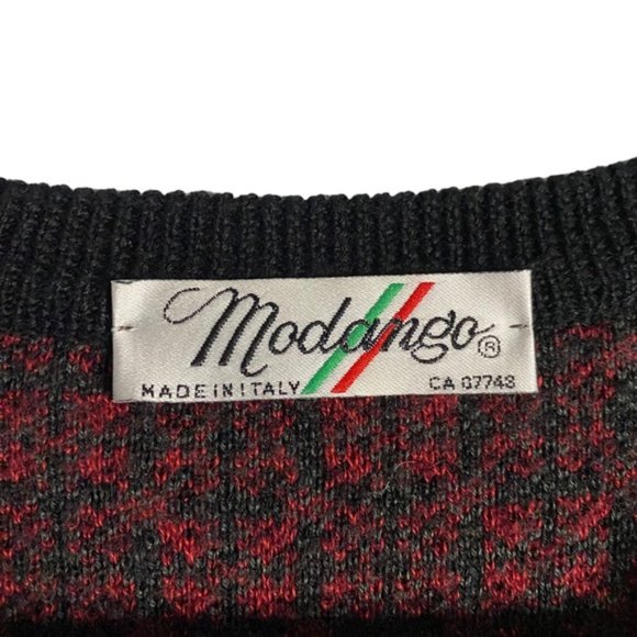 Modango Men's Patterned Wool V-Neck Soft Knit Sweater - Picture 5 of 9